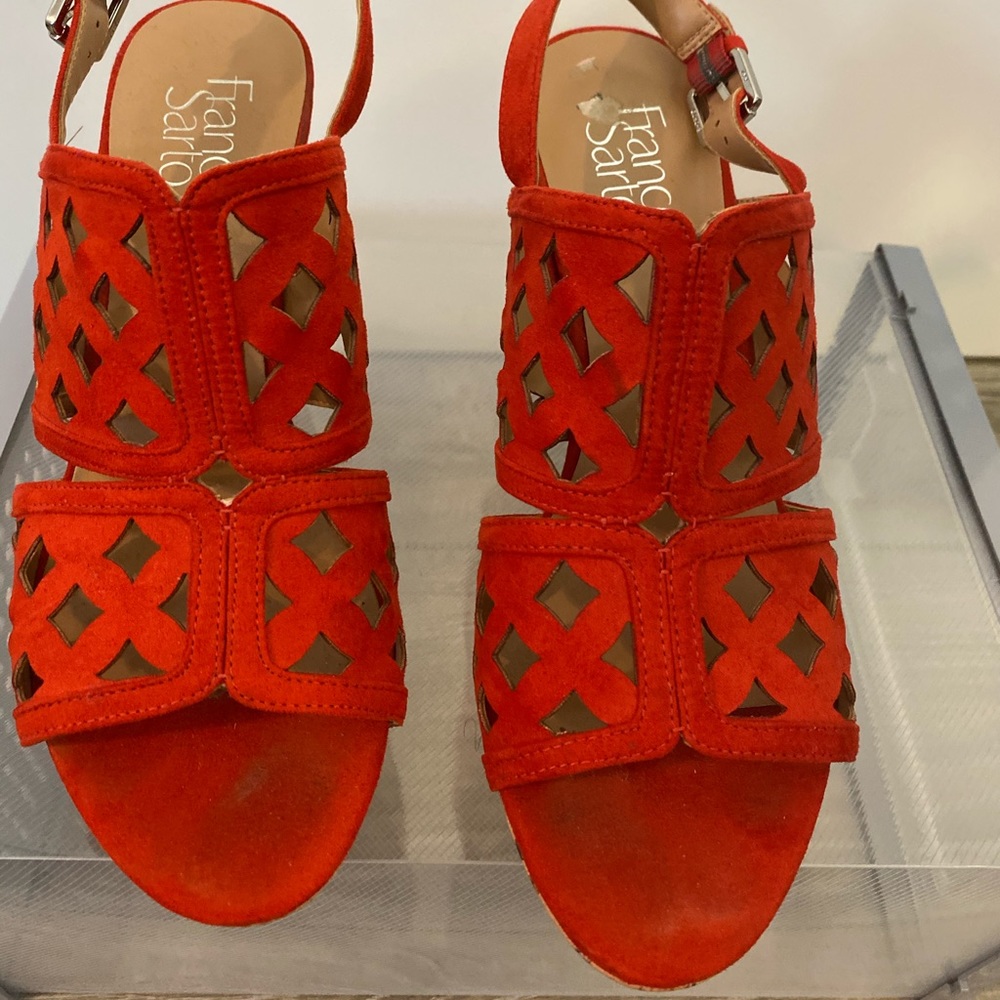 Franco Sarto Red wedge heel